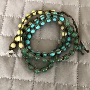 Stella and Dot wrap beaded bracelet